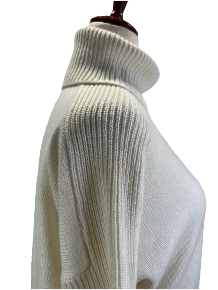 MM6 Maison Martin Margiela Lana Mezcla Cachemira Marfil Gran Tamaño Cuello Alto M Foto 2 de 4