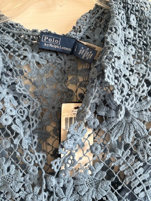 NWT Ralph Lauren Polo crochet top blouse shirt thumbnail 8