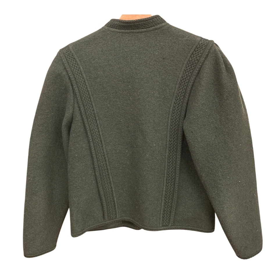 Vintage Geiger Austria Wool Jacket Green Boiled Wool Tyrolean Blazer 38 Loden - Image 3 of 4