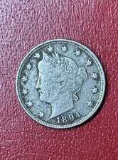 1894 Liberty V Nickel VF VERY FINE ++ Condition Amazing Details Key Date #CC13