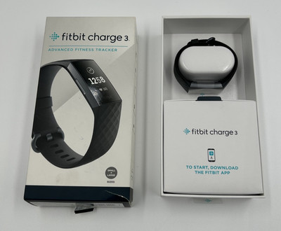 Fitbit Charge 3 Fitness Sleep Heart Rate Activity Tracker Graphite Black Swim