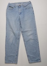 Vintage 90s Lee Mens Size 34x32 Faded Straight Leg Denim Jeans Blue Cotton