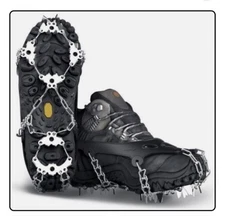 Wirezoll Ice Cleats Non Slip Climbing Spikes Ice Grippers Large Black 2 Pack