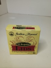 Golden Harvest Metal Canning Lids Regular Mouth Size Jars 12 LIDS Made In USA
