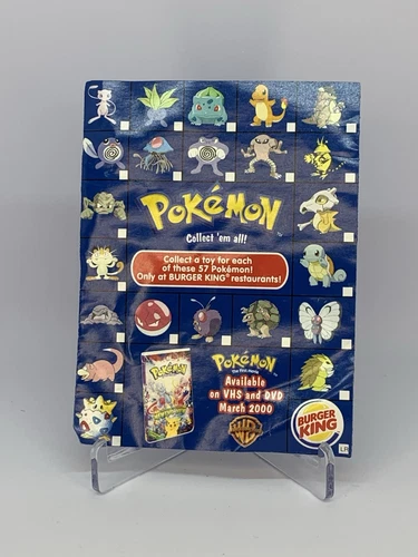 Pokemon the First Movie Burger King Checklist Insert for #27 Sandshrew Key Ring