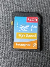 Integral 64gb High Speed SD XC V30 Card