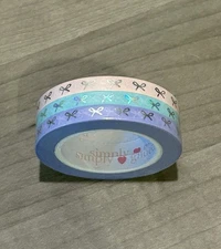 NEW Simply Gilded 5 mm Bows Pastel Purple washi tape set of 3 rolls