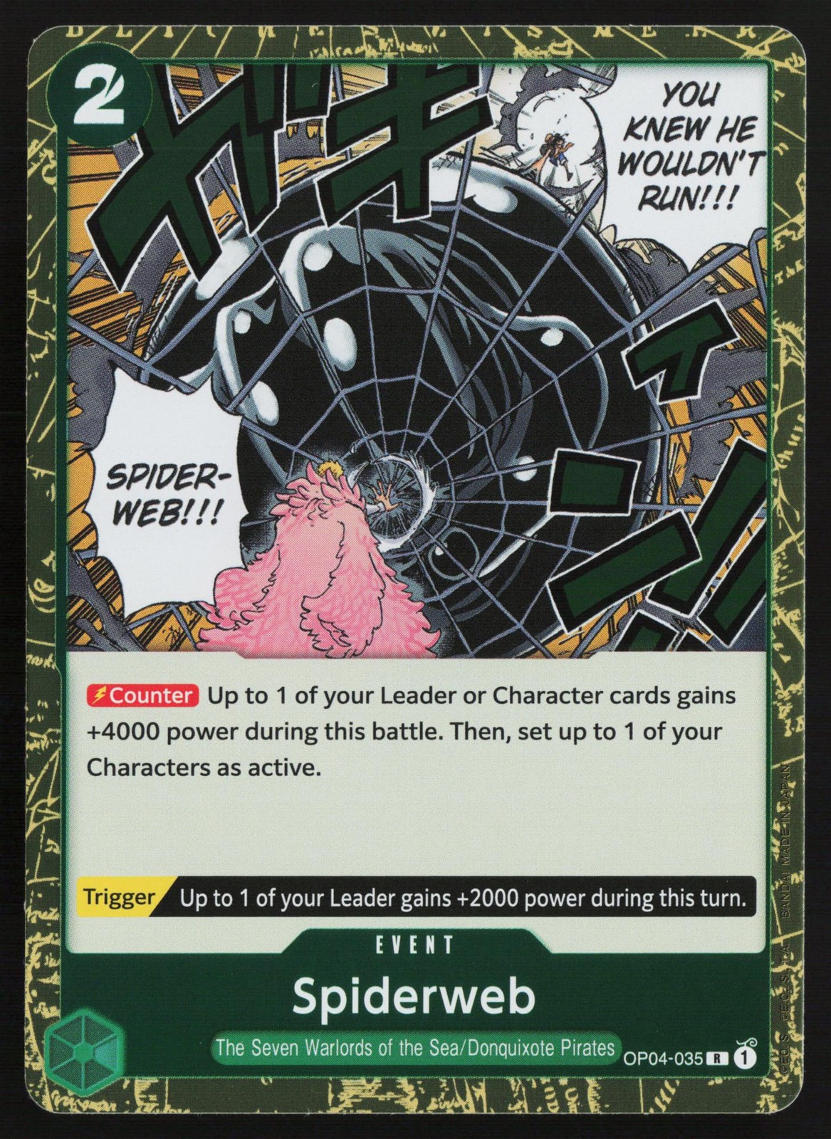 Spiderweb OP04-035 Rare Kingdoms of Intrigue One Piece Foil Near Mint