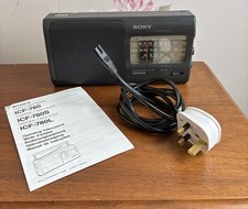 Vintage SONY ICF-780L Portable FM/MW/LW Radio 1990 Plug & Instructions Working