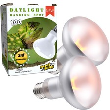 Reptile Heat Lamp, 100W 2-Pack Incandescent Basking Spotlight Bulbs for Repti...