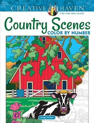 Creative Haven Country Scenes Color by Number (Adult Coloring). Toufexis** - Image 4