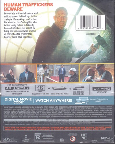 A Working Man (4K Ultra HD + Digital) Jason Statham Blu Ray Disk - Bild 2 von 2