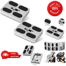 Universal Quick Release Plates for Tripods - Includes 2 Metal Plates in Titanium