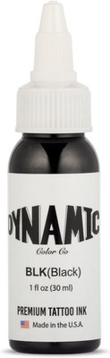 Dynamic Color Co. - Black Tattoo Ink, Long Lasting Vivid Color, Sterilized, Made