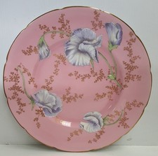 Coalport Bone China Pink Hand Painted Sweet Pea Pn 9686 Plate P Simpson c1926-51