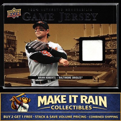 Brian Roberts 2008 Upper Deck 1999 UD Game Jersey Patch #99-BR Baltimore Orioles