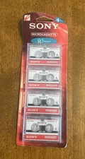 Sony Microcassette 90 Minute MC-90 Standard Bias Audio Tape 4-Pack