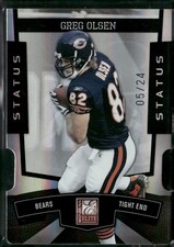 2010 Donruss Elite Greg Olsen Status Black Die-Cut /24