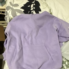 Women's Lavender Pullover Hoodie Fleece Crew Neck Long Sleeve Regular Size