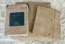 VERY RARE RALPH LAUREN HOME FLINT DELAVE LINEN BLUE LABEL 3PC F/Q DUVET SET