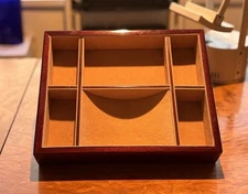 Wooden Burl Jewerly Valet Organizer Tray-Italy