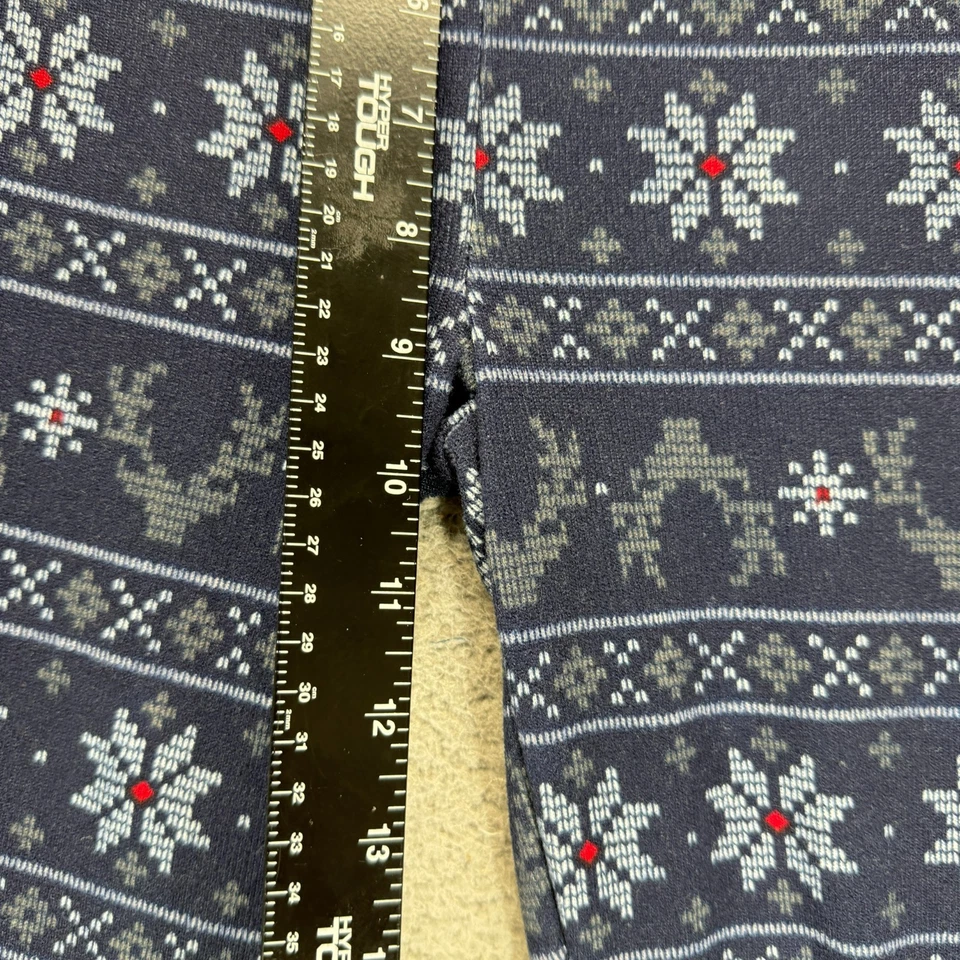 Lucky Brand Copo de Nieve Azul Blanco Mujer M Invierno Tejido Elastizado Pull On Leggings Foto 4 de 4