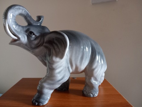 Large Heavy  Ceramic Elephant made in Italy - Excellent