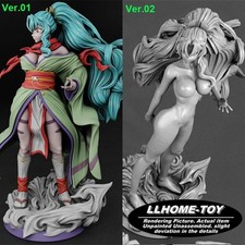 1/24 8cm tall Tomoe 3D Print Model Unpainted Garage Kit statue mini Figure