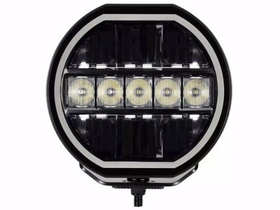 Go Rhino RealTruck Xplor Blackout Series Maxline Hi/Low LED Round Light