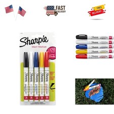 Oil-Based Paint Markers, Fine Point, Assorted Colors, 5 Count - Great for Roc...