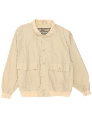 Brugi Herren Bomberjacke IT 50 Large Off White Baumwolle AW22