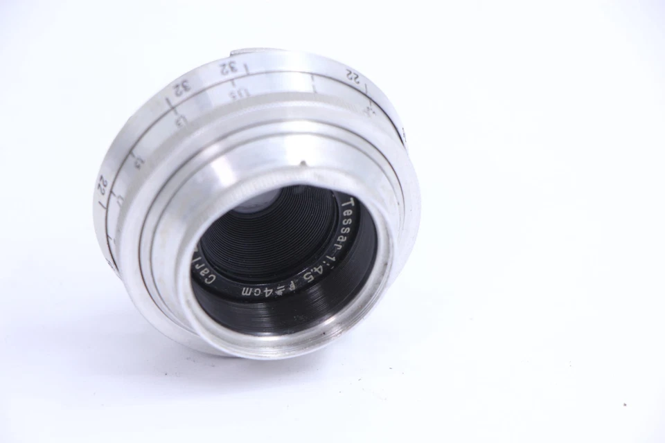 Aluminium Rare Carl Zeiss Tessar 4cm f4.5 40mm F4.5 Jena EXA EXAKTA Lens - Image 2 of 4
