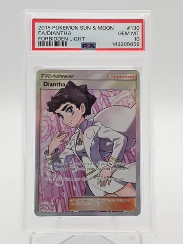 DIANTHA 2018 POKEMON SUN & MOON FORBIDDEN LIGHT FA ULTRA RARE #130 PSA 10 Q5380