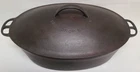 Cast Iron Wagner Ware Sidney O #3 Oval Roaster W/Original Lid Patent Applied For