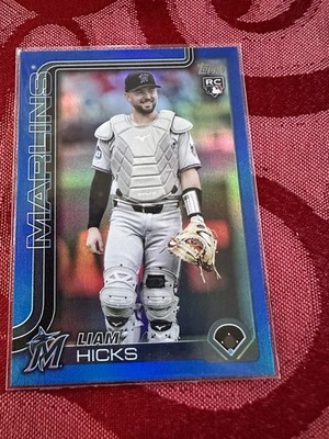 2025 Topps Update Series - Liam Hicks #US52 Blue Holofoil RC /150 Rookie Card