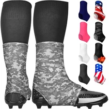 Exxact Sports Football Cleat Covers Spats Grey CAMO X-Large Size XL