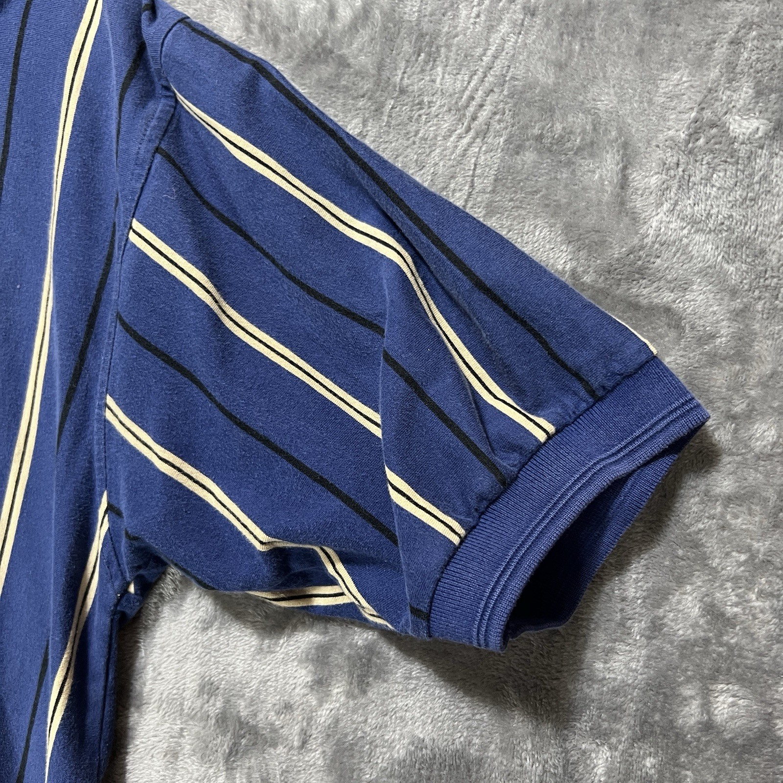 Vtg 90s Mens NFL Seahawks Stripe Polo Shirt Sz L Dadcore Retro Sportswear Cotton thumbnail 3