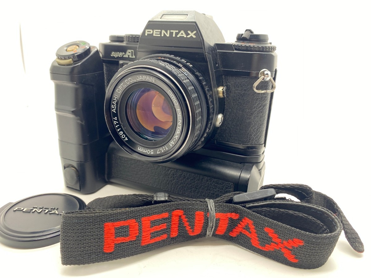 PENTAX Super 一眼レフカメラ Near MINT] Pentax Super A 35mm Film Camera + MOTOR DRIVE A + M
