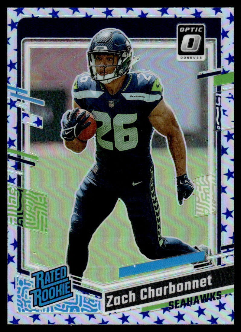 2023 Donruss Optic Zach Charbonnet Seattle Seahawks #294 Stars