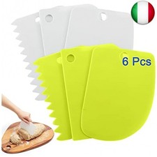 Set di Raschietto Taglia Impasto, 6 Pezzi Plastica Raschietto Tagliapasta