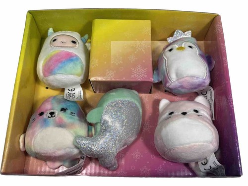 Squishmallows Squishville Artic Squad Confezione da 6 Mystery Doll Volpe Pinguino Animale - Foto 8 di 9