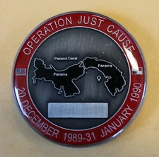 Operation JUST CAUSE Veteran US Invasion of Panama Canal Zone Challenge Coin