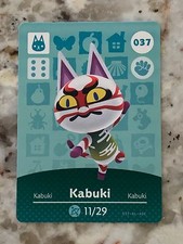 KABUKI 037 Animal Crossing Amiibo Authentic Nintendo Mint Card From Series 1