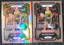 MERCEDES RUSSELL 2024 Prizm Monopoly SILVER PRIZM #46 & Base SEATTLE STORM