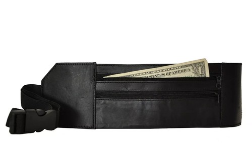Genuine Leather ULTRA SLIM Fanny Pack Under/Over Wear- NEW