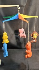 The First Years Vintage 1972 Crib Mobile Baby Animals Cat Dog Monkey Bunny Bear