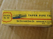 Standard Tool Taper Pipe Tap 3/4" R.H. No.132 New In Box Factory Seal