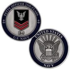 NEW U.S. Navy Petty Officer 2nd Class E-5 Challenge Coin.