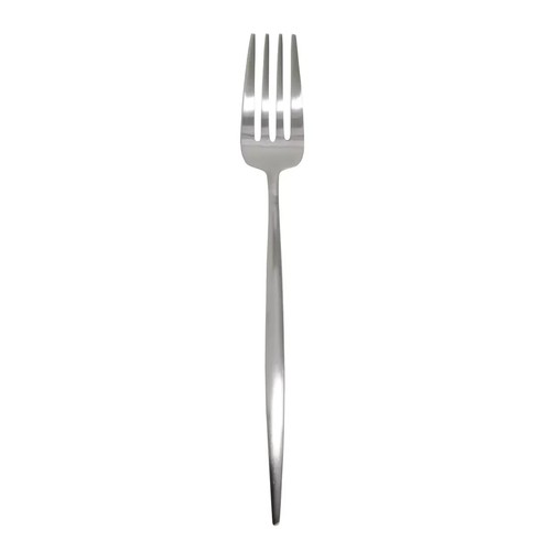 Cutipol Moon Dinner Fork 12pc Set Silver Matte StainlessSteel F/S from Japan New - Picture 2 of 5
