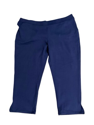 Denim & Co. Active Lush-Lined Straight-Leg Pant A620746 Blue Size Petite 3X NEW